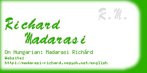 richard madarasi business card