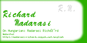 richard madarasi business card